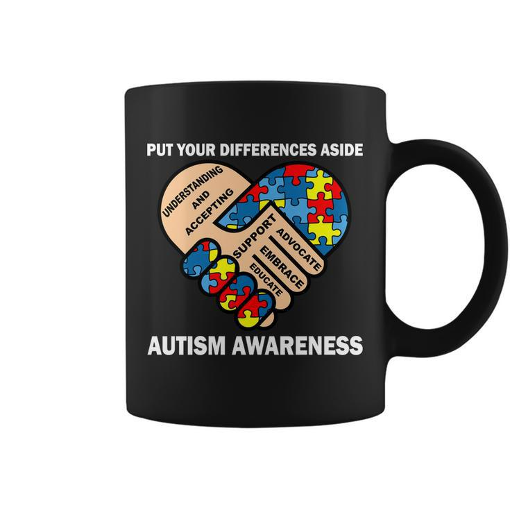 Put Your Differences Aside Autism Awareness Coffee Mug