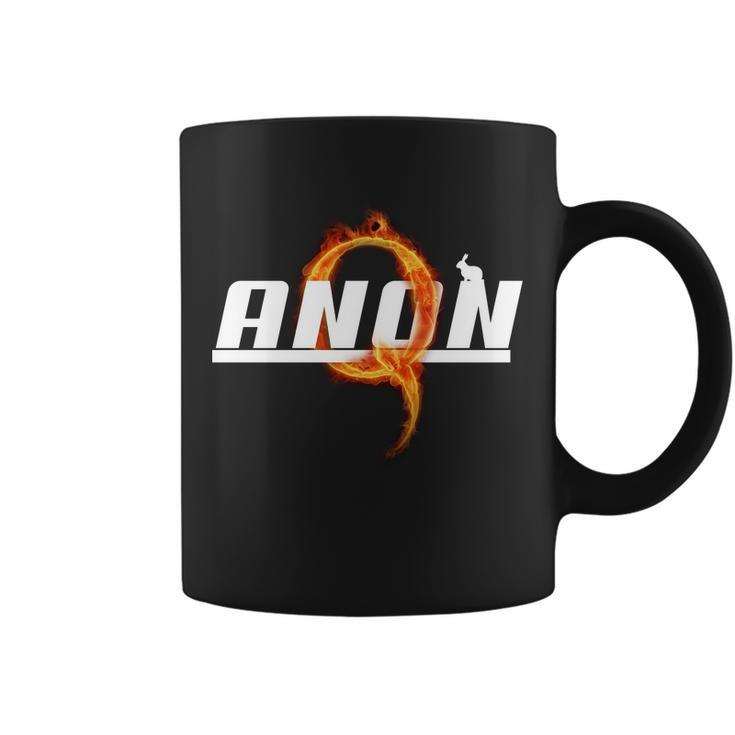 Qanon The Rabbit Storm Fire Logo Coffee Mug