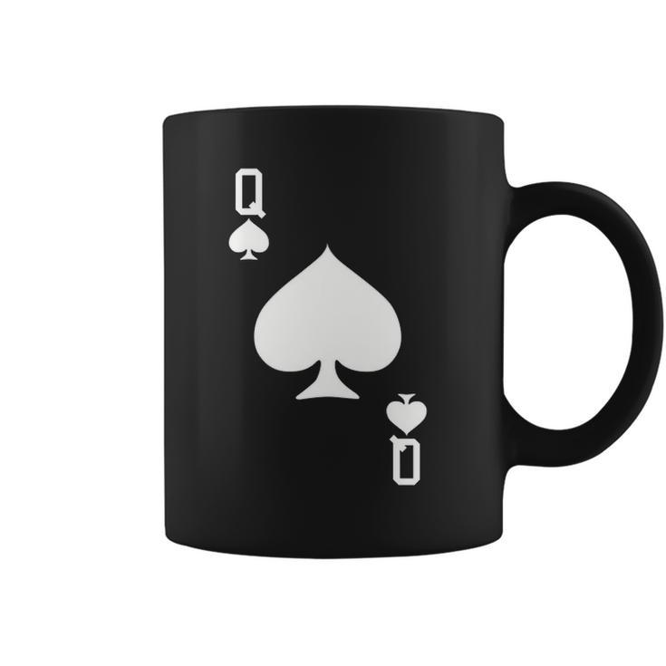 Queen Spades Card Halloween Costume Dark Coffee Mug