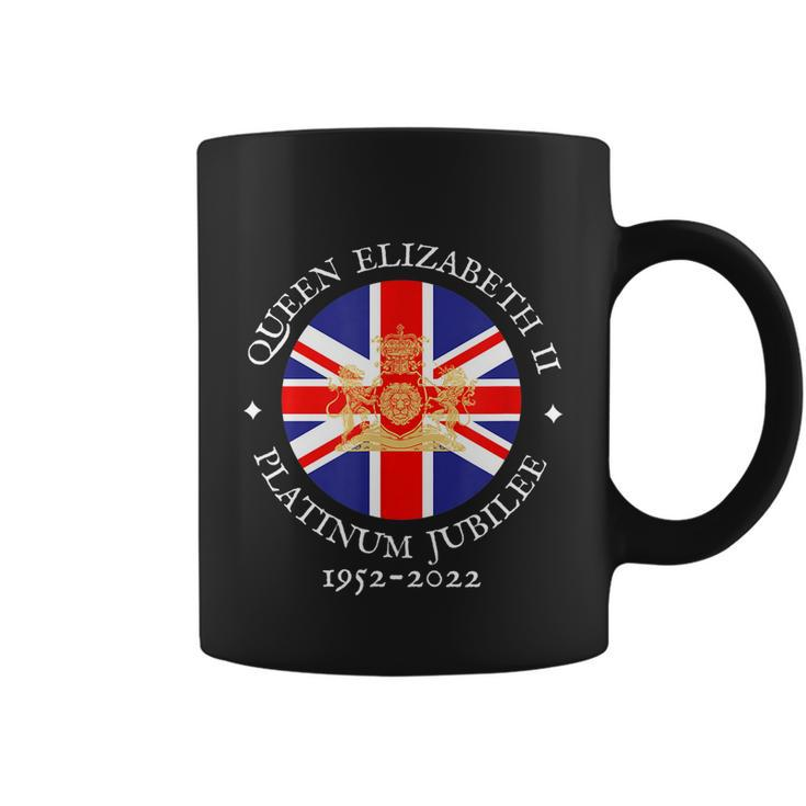Queens Platinum Jubilee Royal Crest Uk Gb Union Jack Flag Coffee Mug