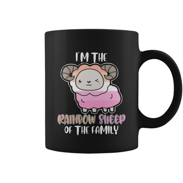 Rainbow Sheep Of The Lesbian Family Bi Lgbt Pride Lesbian Cute Gift Coffee Mug
