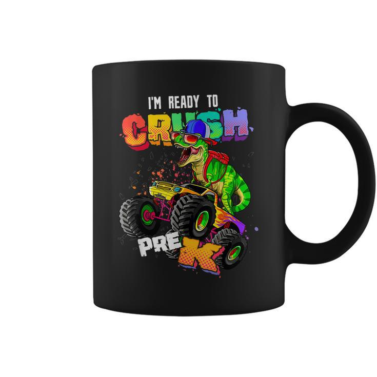 Ready To Crush Pre-K Monster TruckRex Boys Dinosaur Kids Coffee Mug