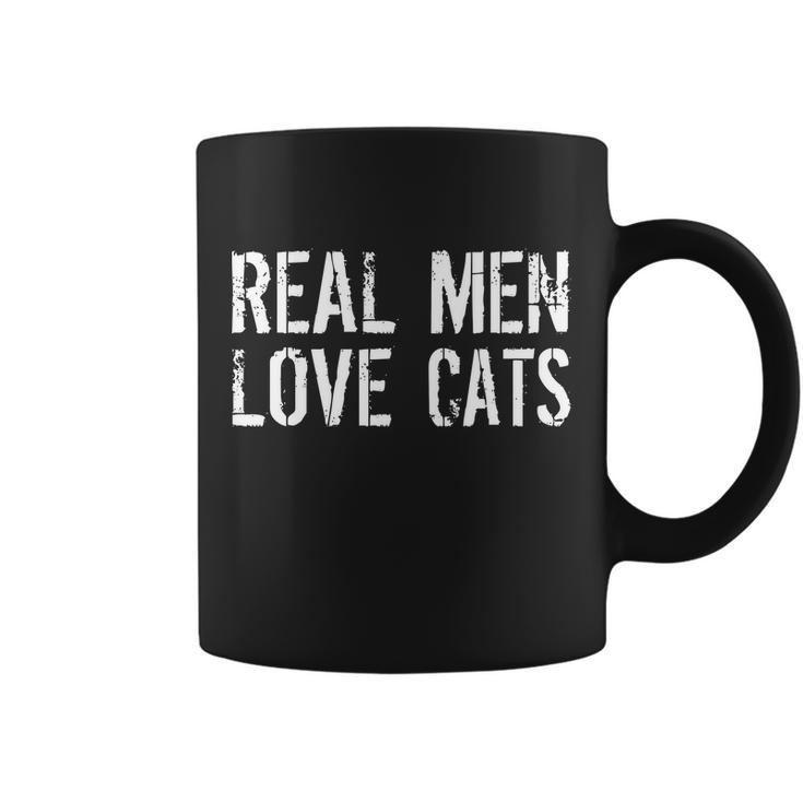 Real Men Love Cats Graphic Design Printed Casual Daily Basic Coffee Mug - Thegiftio