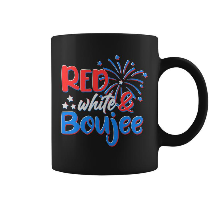 Red White And Boujee 4Th Of July Fireworks Coffee Mug