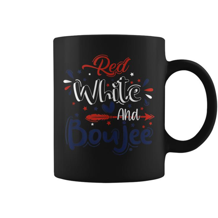 Red White And Boujee Funny 4Th Of July Patriotic July Fourth  Coffee Mug
