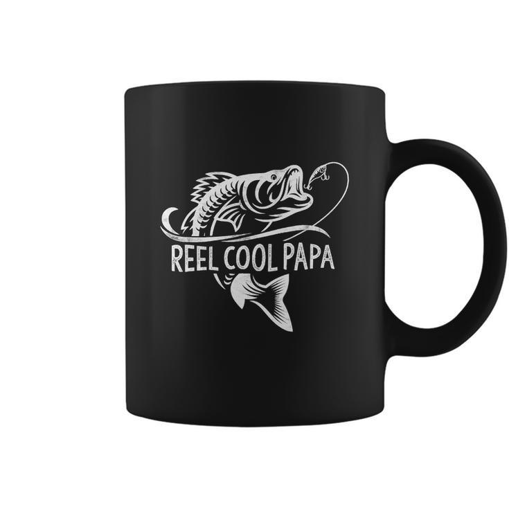 Reel Cool Papa Fishing Dad Funny Fisherman Coffee Mug