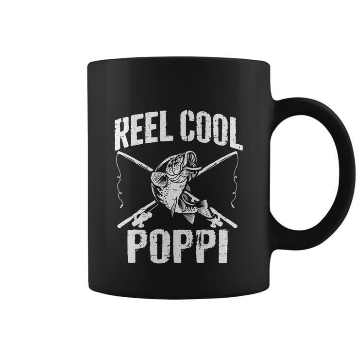 Reel Cool Poppi Fishing Fathers Day Grandpa Dad Coffee Mug