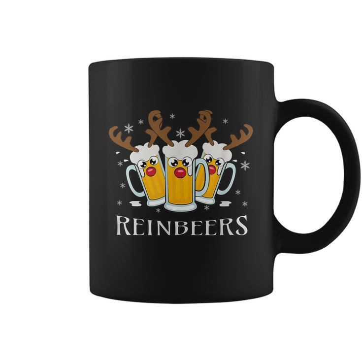 Reinbeers Funny Reindeer Beer Christmas Drinking Graphic Design Printed Casual Daily Basic Coffee Mug