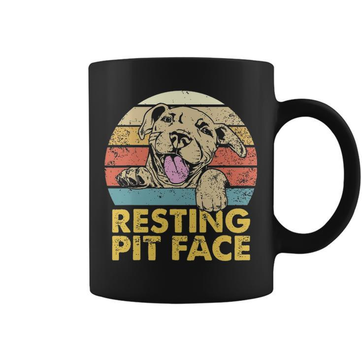 Resting Pit Face   Pitbull Pibble Pittie Pit Bull Terrier  Coffee Mug