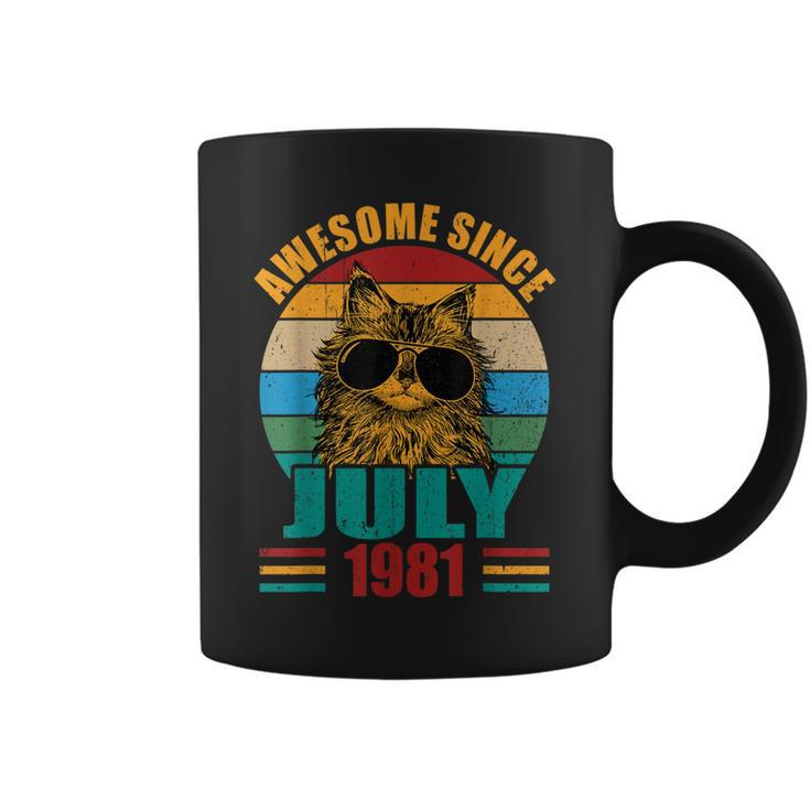 Retro Awesome Since July 1981 41St Birthday 41 Years Old  Coffee Mug