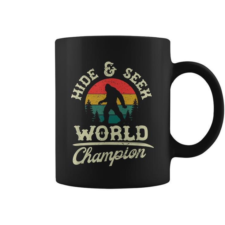 Retro Bigfoot Hide And Seek World Champion Sasquatch Coffee Mug