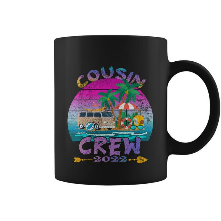 Retro Cousin Crew Vacation 2022 Beach Trip Family Matching Gift Coffee Mug
