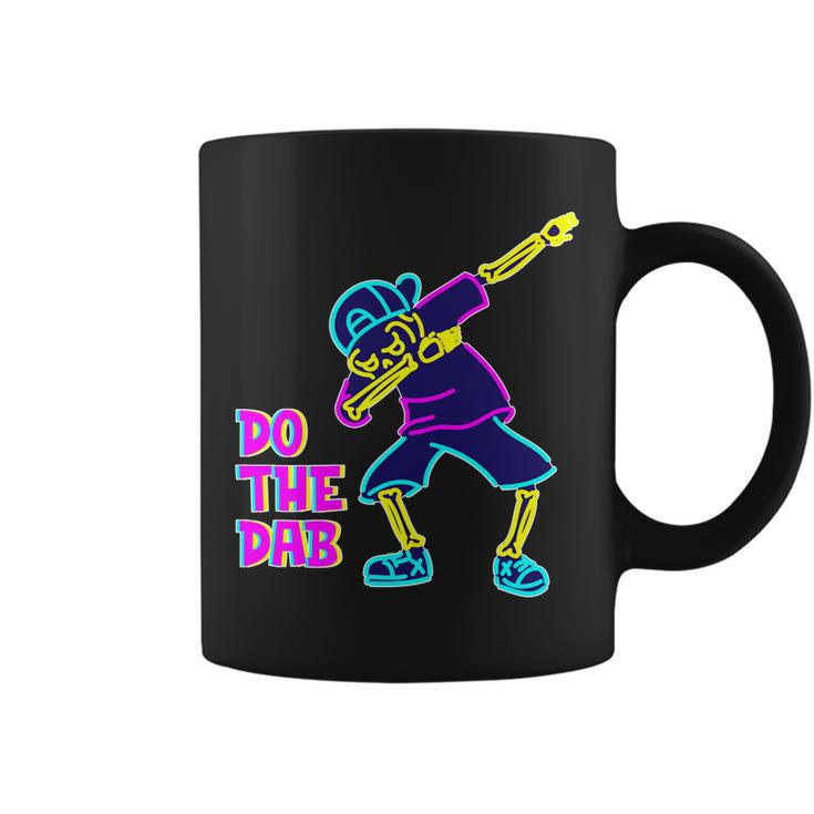 Retro Do The Dab Neon Skeleton Coffee Mug