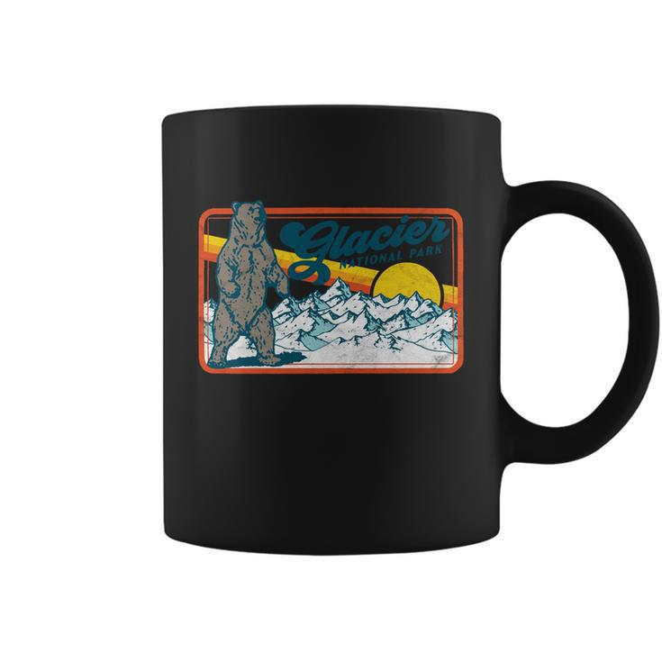 Retro Glacier National Park 80S Bear Graphic 80S Meaningful Gift Coffee Mug