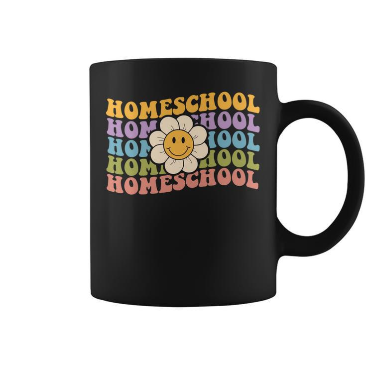 Retro Groovy Homeschool Teacher Back To School Home School Coffee Mug