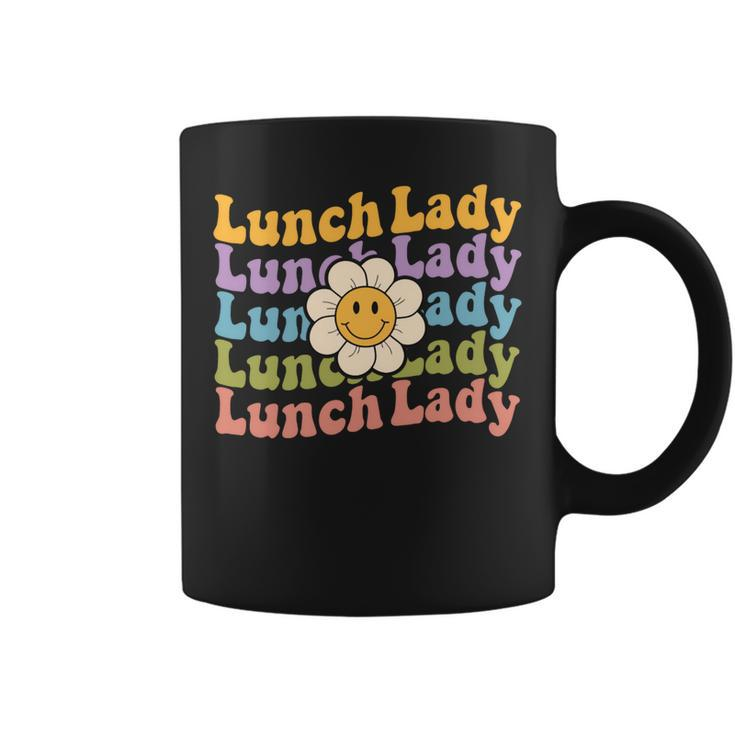 Retro Groovy Lunch Lady Teacher Back To School Lunch Lady Coffee Mug
