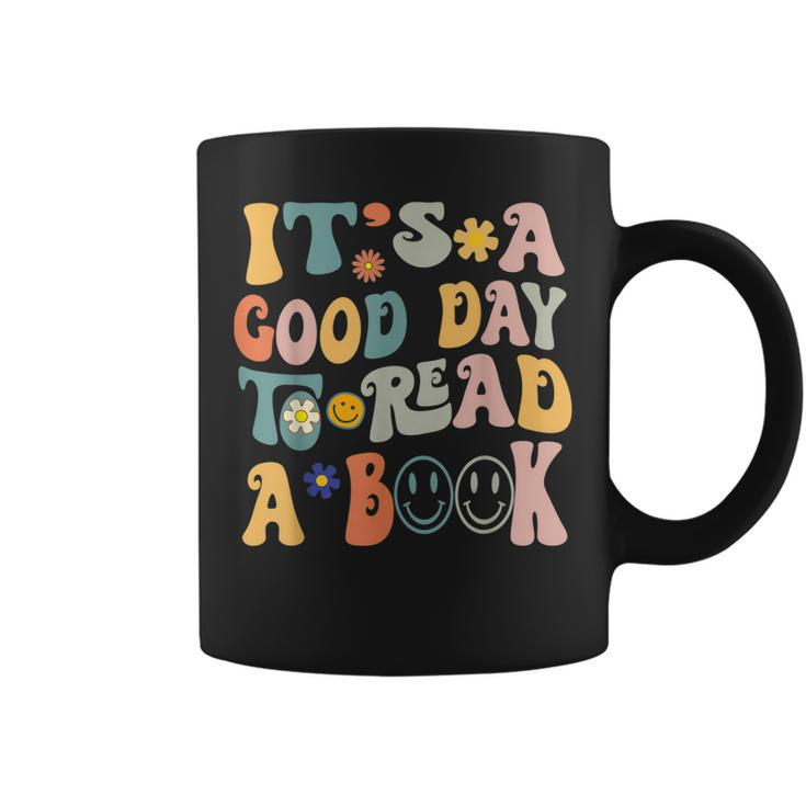 Retro Groovy National Read A Book Day Funny Book Lover  Coffee Mug