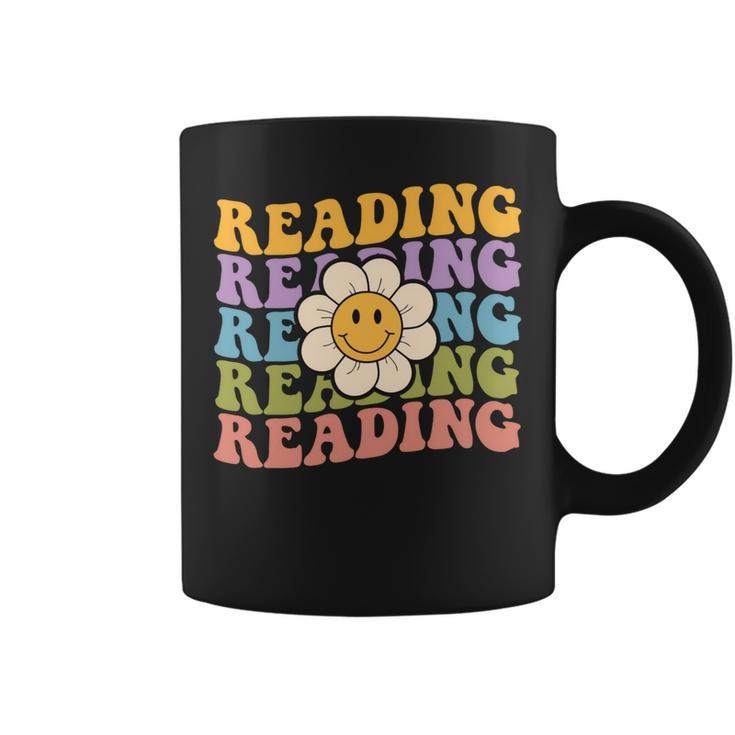 Retro Groovy Reading Teacher Back To School Coffee Mug