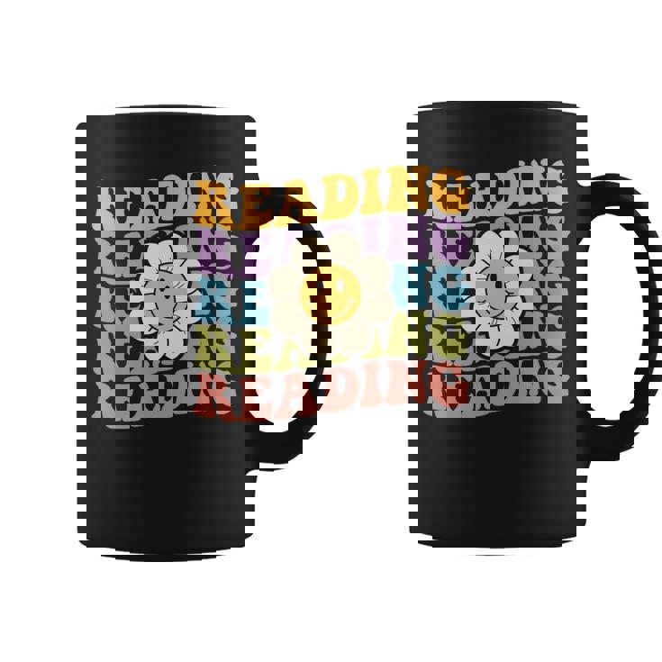 Retro Groovy Reading Teacher Back To School Coffee Mug