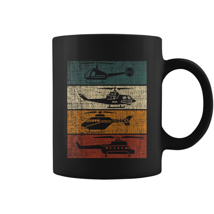 Retro Helicopter Pilot Vintage Aviation Coffee Mug