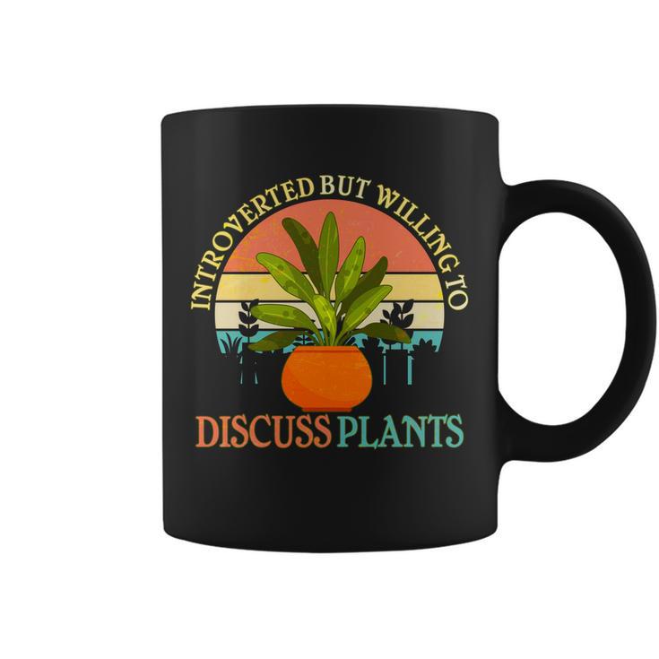 Retro Introverted But Willing To Discuss Plants Coffee Mug