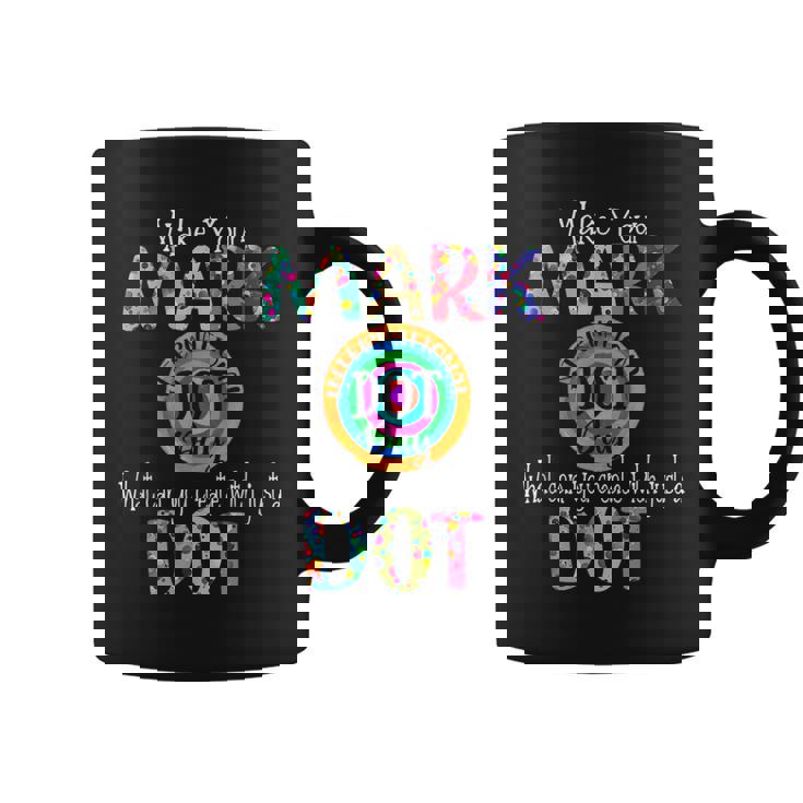 Retro Make Your Mark Happy International Dot Day Colorful Coffee Mug
