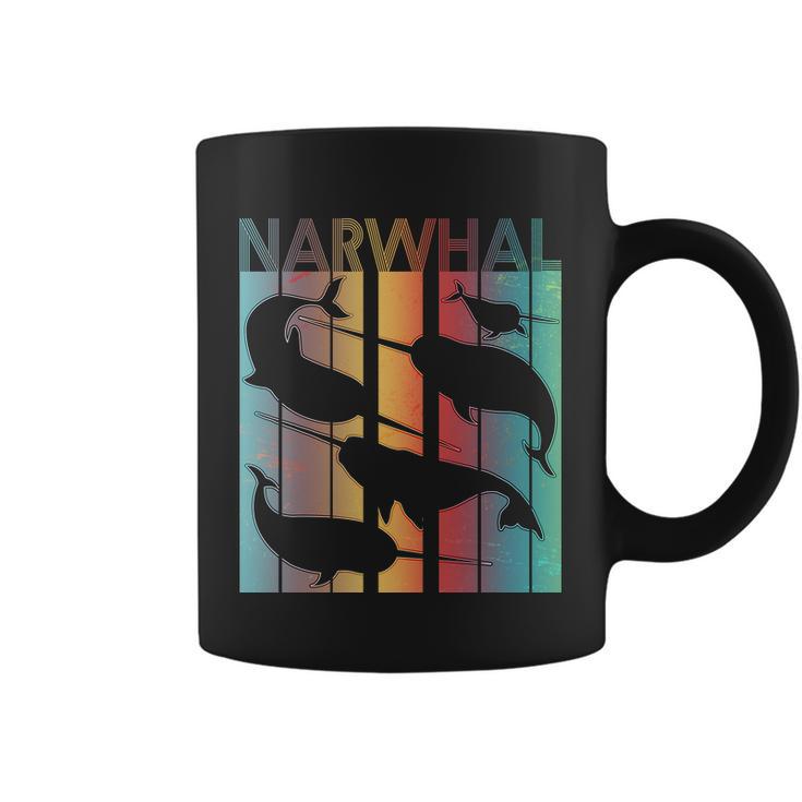 Retro Narwhal Tshirt Coffee Mug