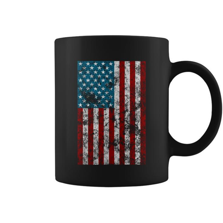 Retro Style 4Th July Usa Patriotic Distressed America Flag Cool Gift Coffee Mug