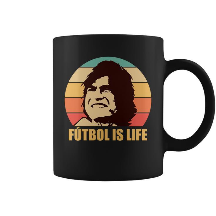 Retro Vintage Futbol Is Life Tshirt Coffee Mug