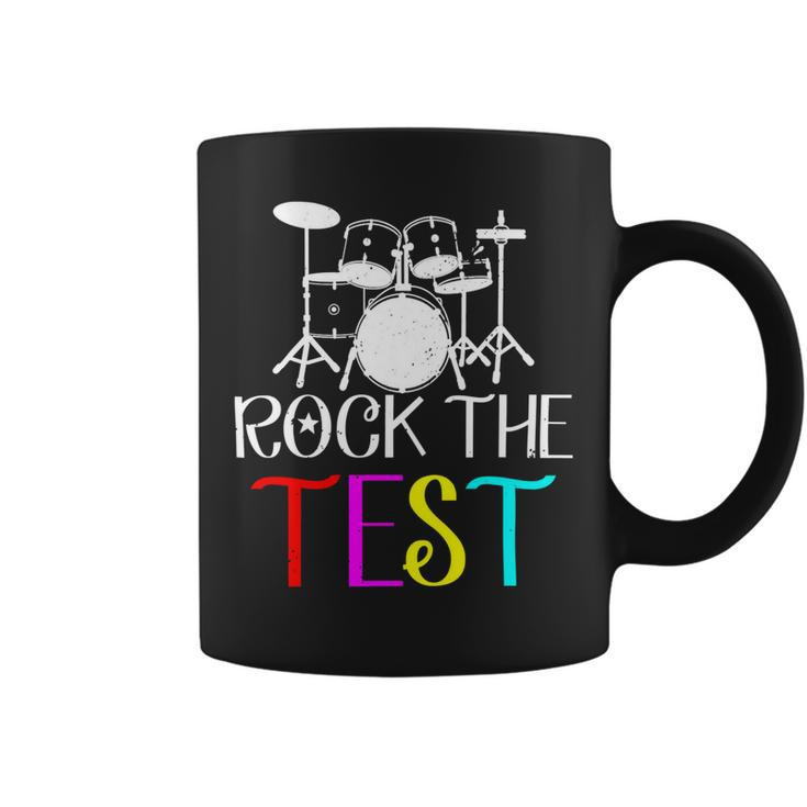 Rock The Test Teacher Test Day Testing Day Funny Teacher Coffee Mug