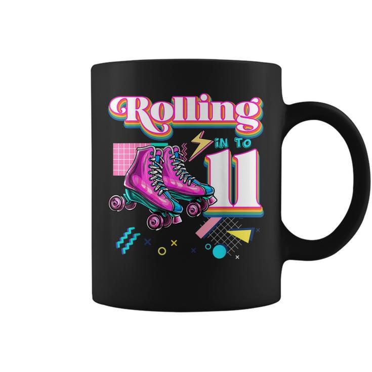 Rolling Into 11 Roller Skate 11Th Birthday Girl Gifts Coffee Mug
