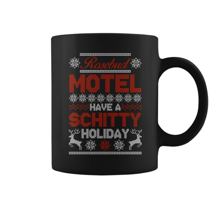 Rosebud Motel Have A Schitty Holiday Ugly Christmas Sweater Coffee Mug
