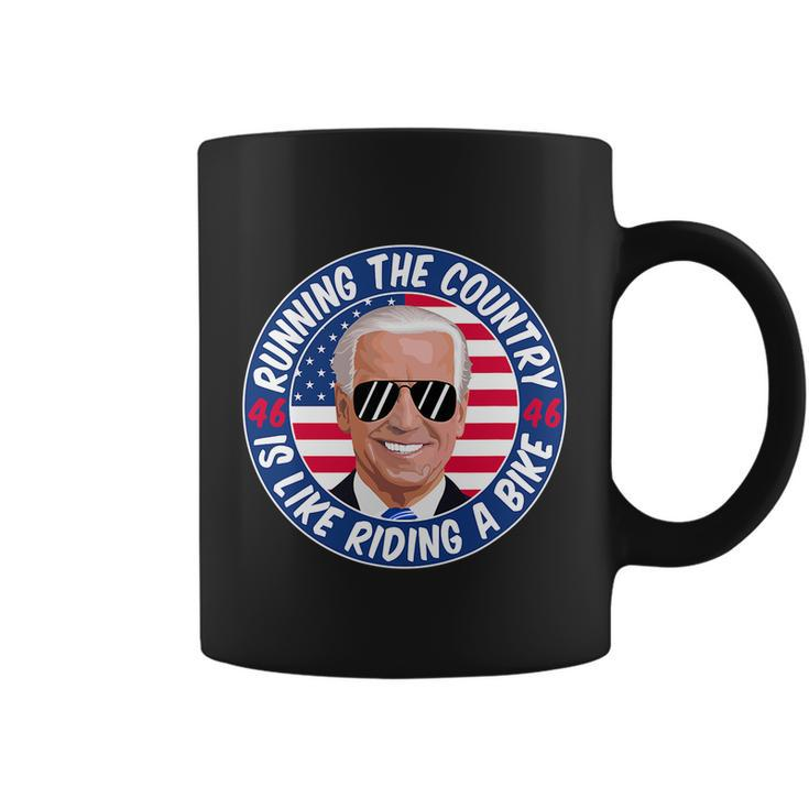 Running The Country Is Like Riding A Bike Joe Biden Coffee Mug