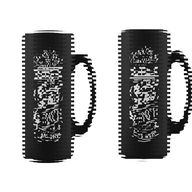 Sarcastic Funny Quotei Was Born With Fire In My Soul White Coffee Mug