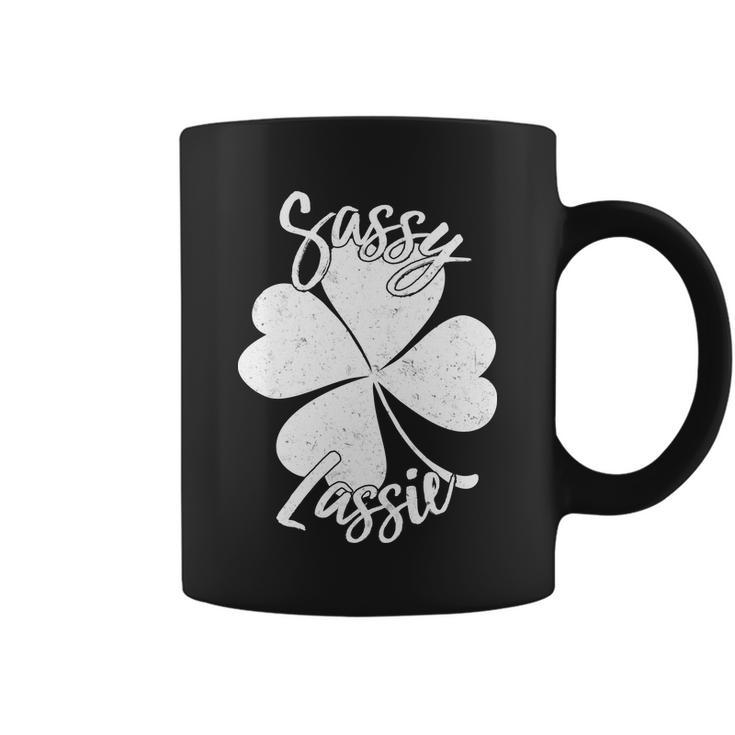 Sassy Lassie Irish Clover St Patricks Day Tshirt Coffee Mug