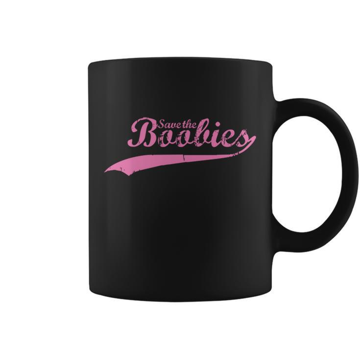Save The Boobies Retro Breast Cancer Tshirt Coffee Mug