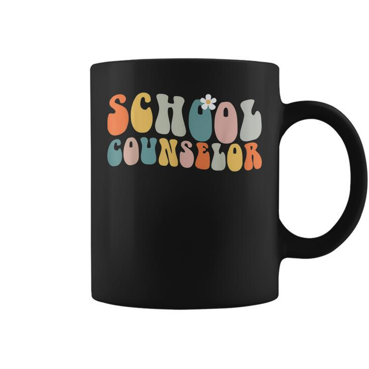 School Counselor Groovy Retro Vintage  Coffee Mug
