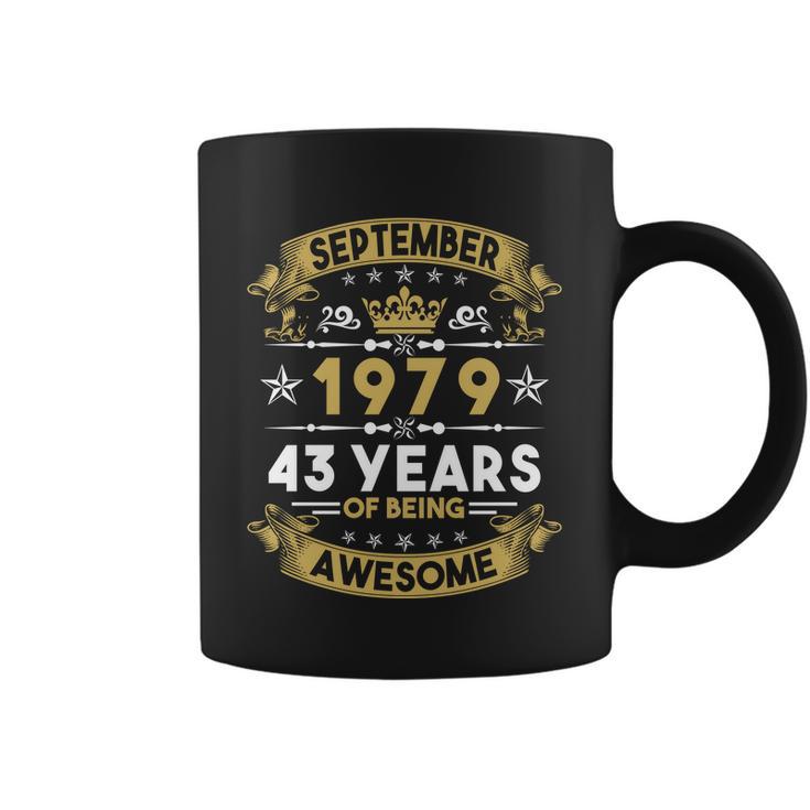 September 1979 43 Years Of Being Awesome Funny 43Rd Birthday Coffee Mug