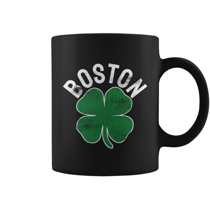 Shamrock Massachusetts Boston St Patricks Day Irish Green Graphic Design Printed Casual Daily Basic Coffee Mug