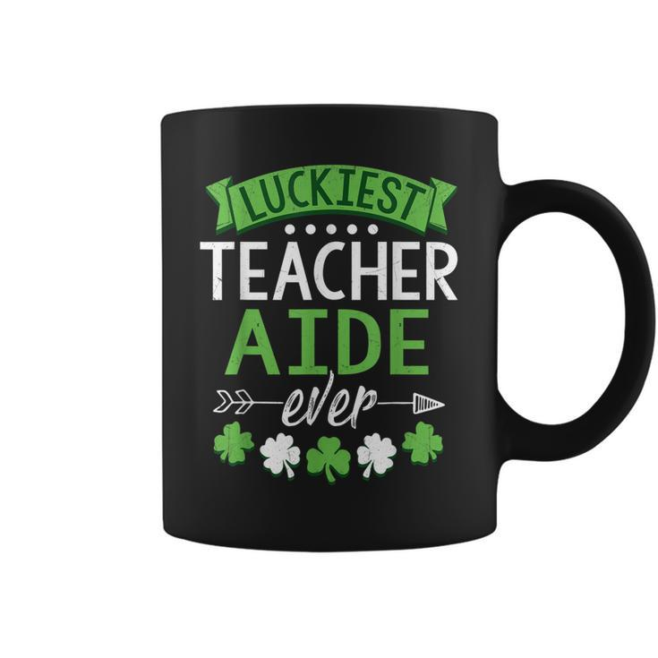 Shamrock One Lucky Teacher Aide St Patricks Day School  Coffee Mug