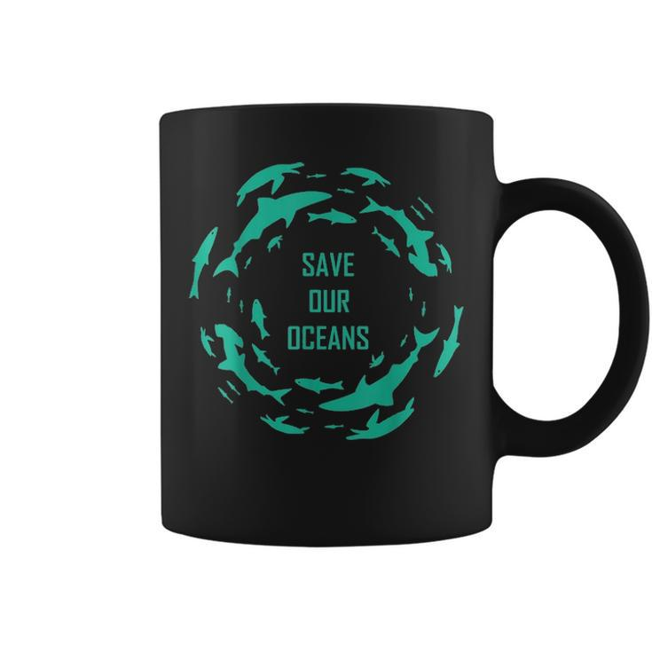 Shark  Save Our Oceans Sharks Scuba Diver Gift  Coffee Mug