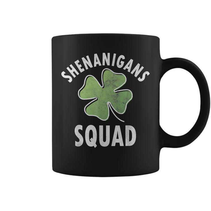 Shenanigans Squad Irish Shamrock Funny Saint Patricks Day Coffee Mug