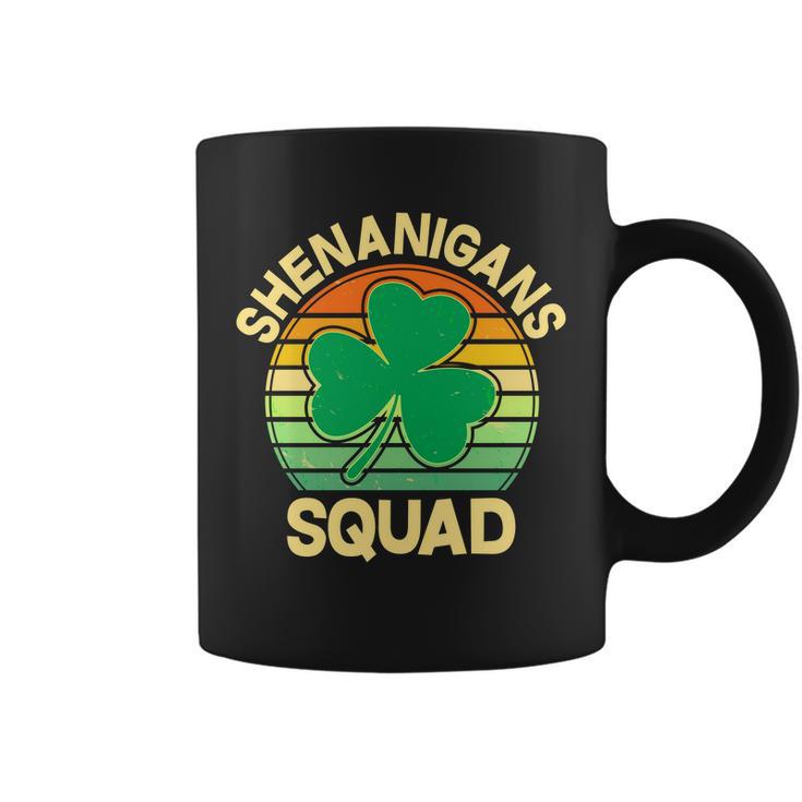 Shenanigans Squad Shamrock St Patricks Day Coffee Mug