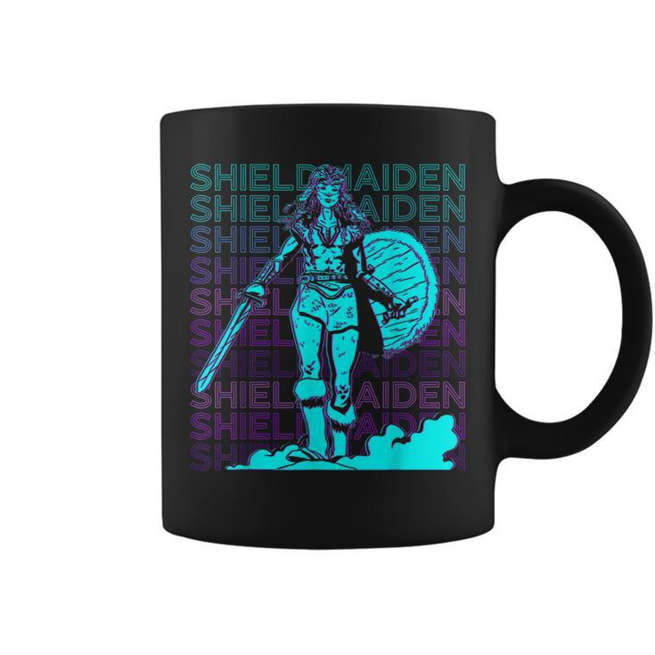 Shieldmaiden Shield Maiden Viking Norse Mythology Retro  Coffee Mug