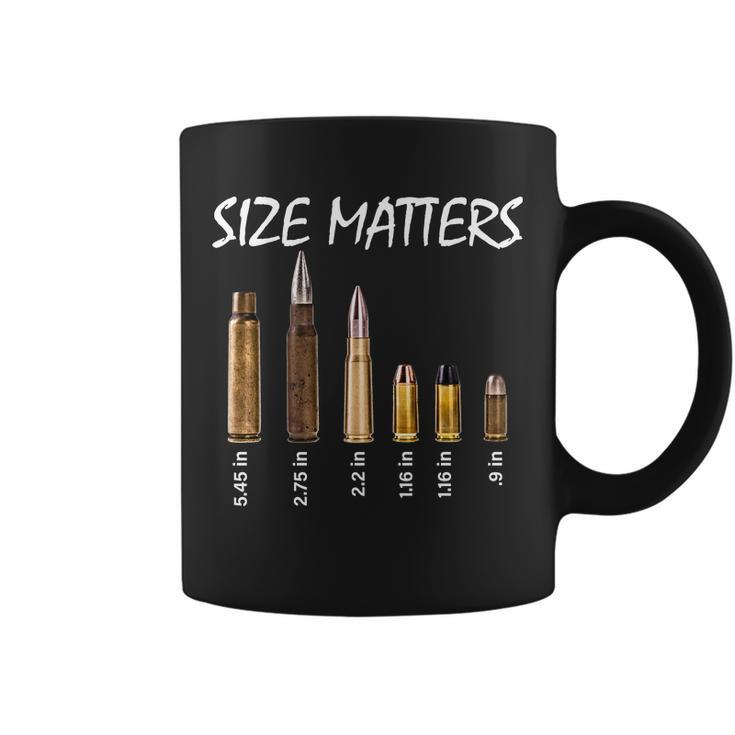 Size Matters Guns And Bullets Tshirt Coffee Mug