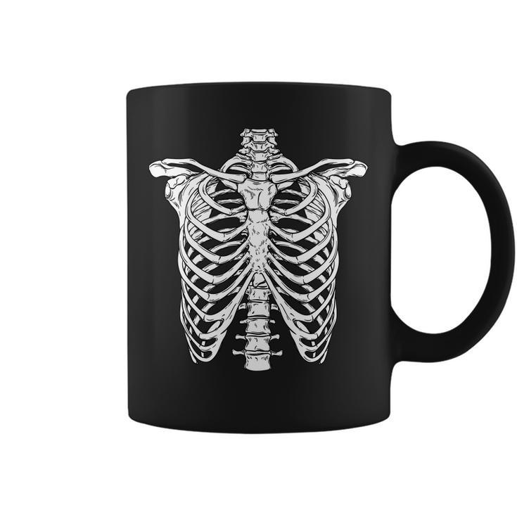 Skeleton Rib Cage Scary Halloween Costume Coffee Mug