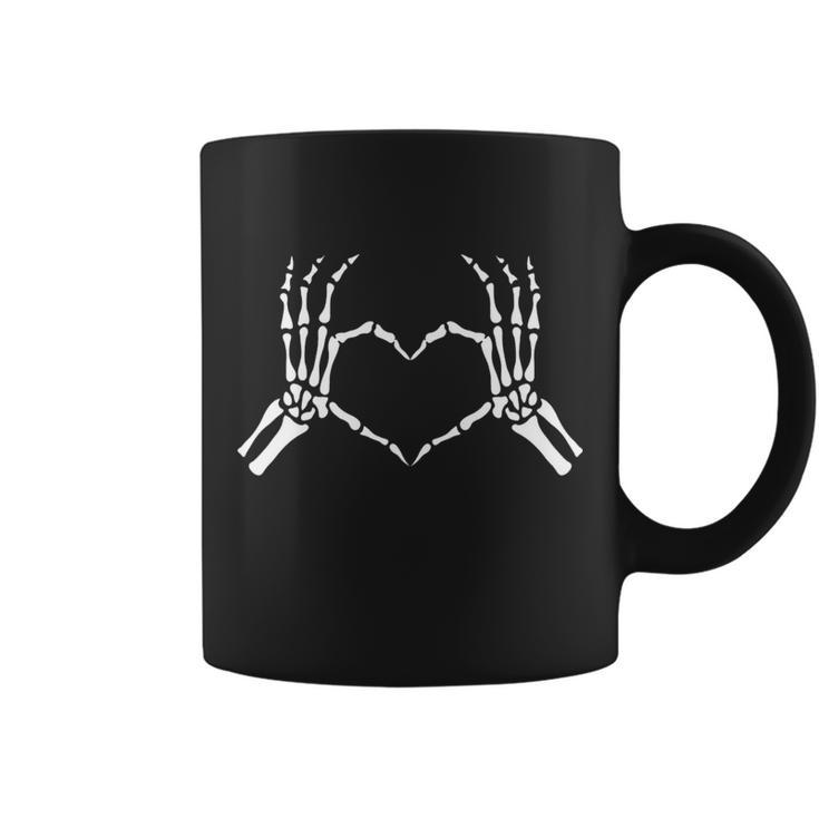 Skeletons Hands Shaped Heart Halloween Graphic Design Printed Casual Daily Basic Coffee Mug