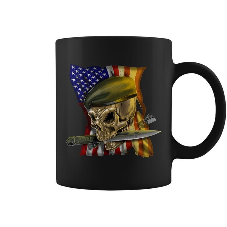 Skull Beret Military Tshirt Coffee Mug