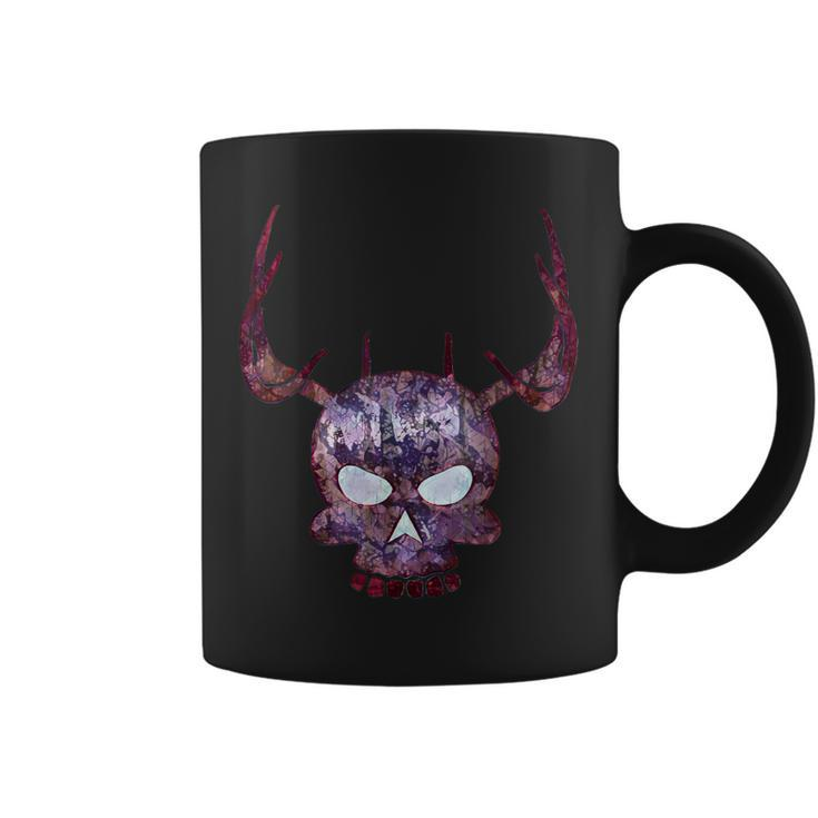 Skull Deer Antler Halloween Scary - Bone Design  Coffee Mug