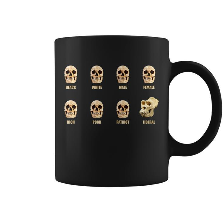 Skulls Of Modern America Funny Liberal Monkey Skull Coffee Mug